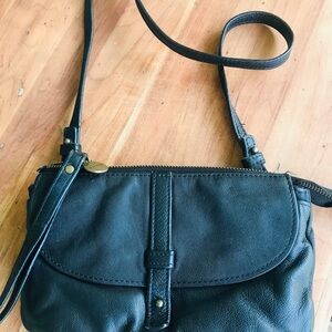 Lucky Brand Black Leather Crossbody Bag